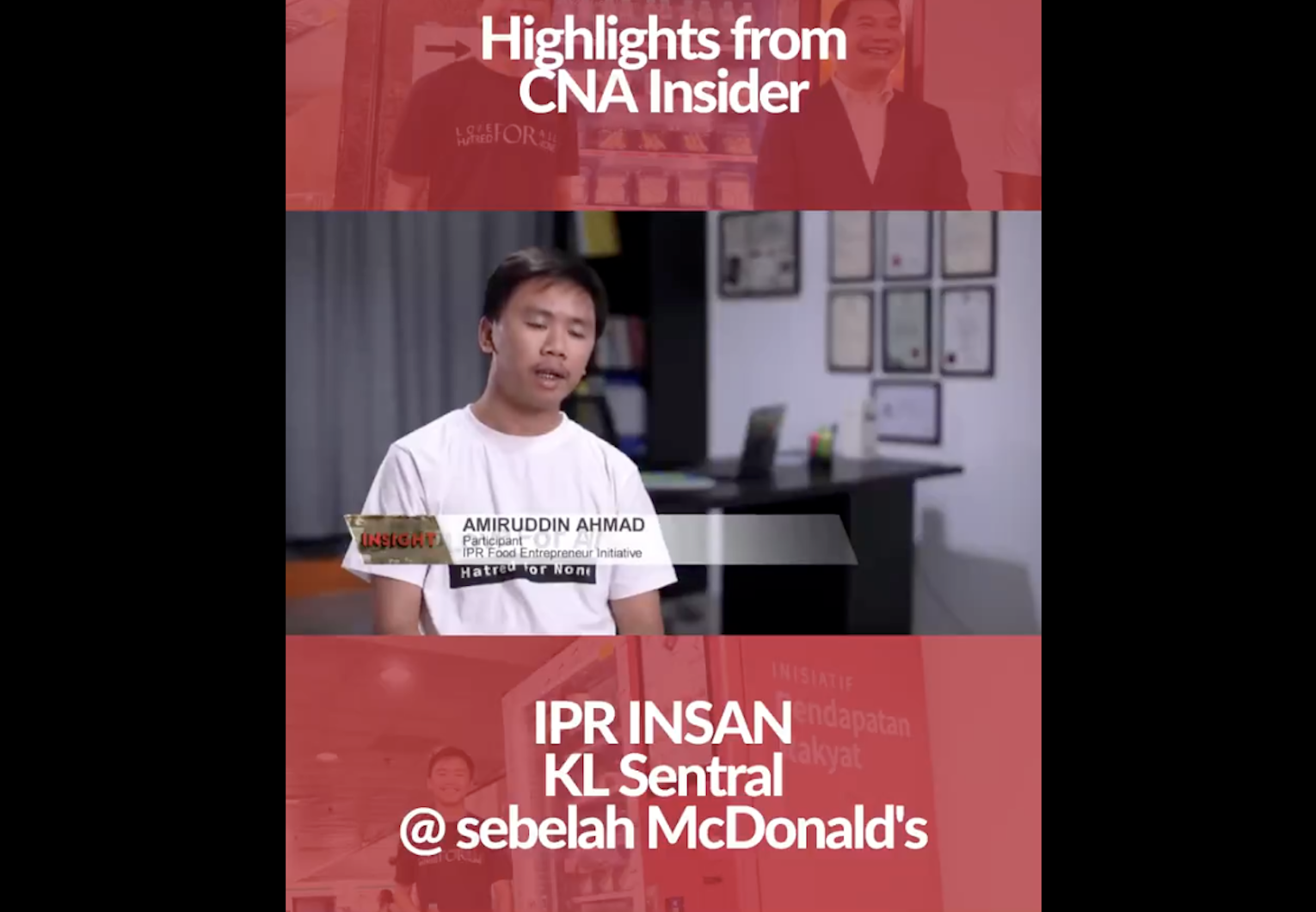 IPR Insan Makes RM100/Day Gets Review on Channel News Asia Singapore Now